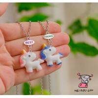 Кулоны для двоих друзей "Best Friends. Единорог пара". Цена за 1 комплект